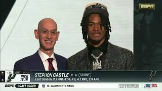 2024 NBA Draft - San Antonio Spurs 4th Overall Pick - UConn Guard Stephon Castle