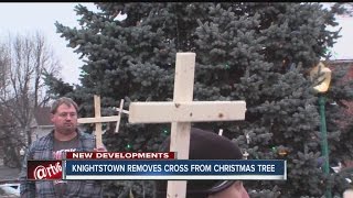 Cross removed from Knightstown Christmas tree after complaint