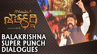 Balayya Super Punch Dialogues On Stage - Gautamiputra Satakarni Audio Launch - Krish