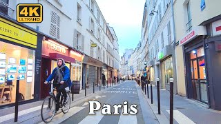 Paris France, Evening walk 17th Arrondissement of Paris [4K UHD]