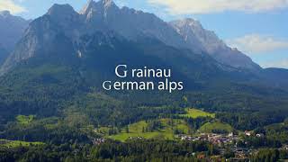 German Alps From Above-Grainau in 4k ..zugspitze ••eibsee