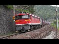 瀬野八を駆け上る貨物列車2074レ ef66 118号機 ef81 135号機 ムド 瀬野～八本松 2011.6