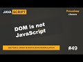 #49 DOM is not JavaScript | DOM & DOM Manipulation | A Complete JavaScript Course