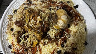 Qabili pulao  with dried meat , landi …. قابلی پلو با گوشت قاق، لاندی