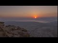 Masada Sunrise and Dead Sea - 4K Timelapse