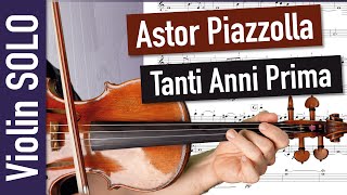 Astor Piazzolla: Tanti Anni Prima (Ave Maria) CLOSE UP VIOLIN SOLO | Violin Sheet Music | Piano Acc.