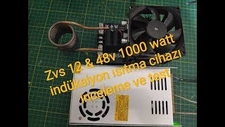 ZVS 12-48v 20a 1000w yüksek frekanslı indüksiyon ısıtma inceleme test