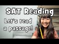 SAT Reading: How to Read a Passage