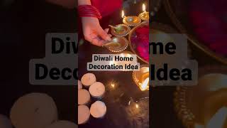 Metal Diya shape flower decorative Urli bowl for home #diwali #decoration #diya #youtubeshorts