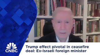 Trump effect pivotal in ceasefire deal: Ex-Israeli foreign minister