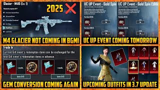 🔴 M416 Glacier Not Coming this year | Uc Event Coming in BGMI | 3.7 Gem Convert Pre Order Coming