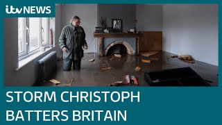 Storm Christoph: Elderly residents rescued from home as flood waters rise | ITV News