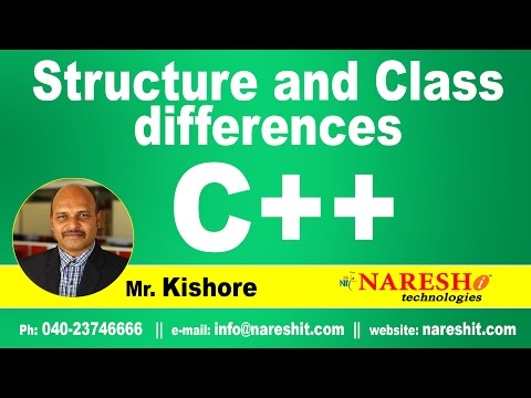 Structure And Class Differences In C C Tutorial Mr Kishore