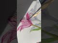 how to draw a realistic flower 🌺 lily watercolor art short artist youtubechannel