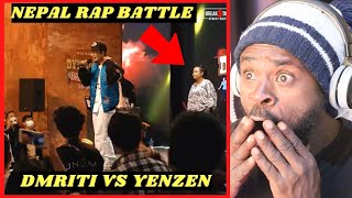 Nepali Rap Battle - DMRITI vs YENZEN - African Reaction.