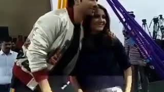 Varun Dhawan and Anushka Sharma during Sui Dhaga trailer launch
