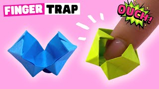 DIY paper FINGER TRAP [origami fidget toy]