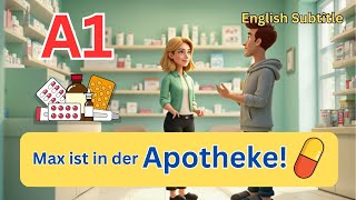 Learn German for Beginners (A1) | Max is in the Pharmacy – Grammar Tips Included!