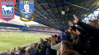 AWAY END LIMBS & CRAZY ATMOSPHERE at IPSWICH vs SHEFF WED! *THRILLER*