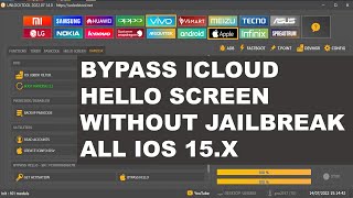 Bypass icloud IOS 15.x hello screen iPhone 5s/6/6s/6+/7/7+/8/8+/X avec unlock tool