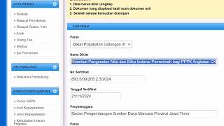 Upload Sertifikat Diklat Orientasi PPPK di Master Jatim