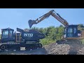 Panther T14R Tracked Dumper and CAT 313