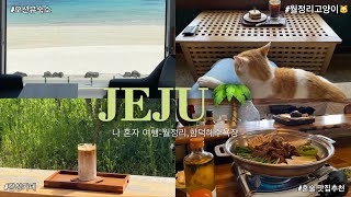 나 혼자 잘 먹고 잘 다니는😎 제주 7박8일 여행🌴| EP.1 월정리, 함덕해수욕장 | 오션뷰숙소 | 감성카페 | 고양이카페 | 맛집추천 | 혼술도전