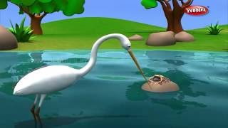 Stork and Crab | 3D Panchatantra Tales in Marathi | 3D Moral Stories in Marathi