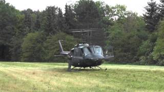 Bundeswehr Bell UH1-D Landung Waldschneise