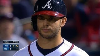 NYM@ATL: Braves tie game on single, Lagares' error