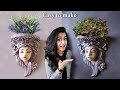 DIY Goddess face wall planter | Head planter ideas | Hanging planter