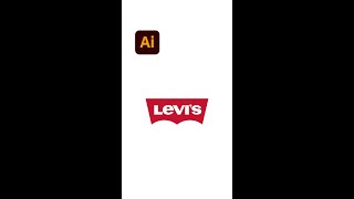 Levi's Logo with Golden Ratio Design - Illustrator tips #shorts - Design.lk