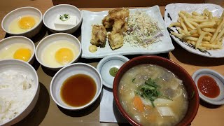 【やよい軒】とり天とだんご汁の定食