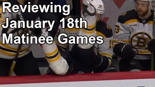 Reviewing January 18th Matinee Games