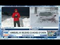 hamburg new york receives 33 inches of snow from lake event storm