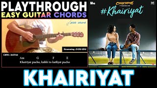 Khairiyat Chords | Chhichhore | Guitar Tutorial | Pickachord | Playthrough
