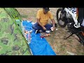 Tent coffee,use head phone #bikers #fun #travel #nature #enjoyment