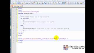 Javascript Tutorial -12- Confirm Box
