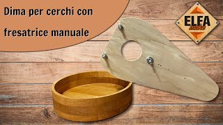 Guide/Jig for circular cuts and millings on manual milling machine + Circular pocket tray in beech