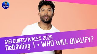 🇸🇪 Melodifestivalen 2025: Heat 1: Who will Qualify? [Odds]