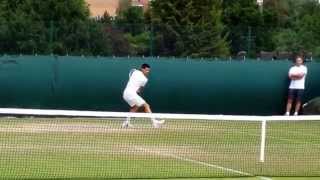 Wimbledon - Djokovic Practise with Boris Becker