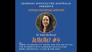 Dr. Kate deBruin - Using universal design principles to support every student