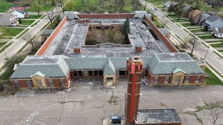 Abandoned Remains: Oakman Elementary School: Drone Footage (Detroit, Michigan)