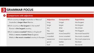 U14.3 GRAMMAR FOCUS: Comparisons with adjectives