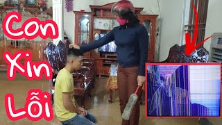 Troll đập vỡ tivi cửa mẹ và cái kết!!! Toác đầu, sứt răng _Minh Tiến Vlogs