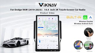 Viknav For Dodge RAM 2019-2023-Display: 14.4 inch 2K Touch-Screen Car Radio