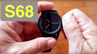 Bakeey S68 Hybrid Analog Smartwatch Luminous Dial, IP68 Waterproof, Tethering: Unboxing \u0026 Review