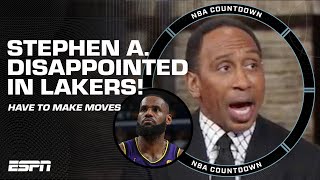 'Lakers are a GRAVE DISAPPOINTMENT' 🗣️ - Stephen A. on roster around LeBron & Davis | NBA Countdown