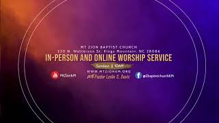 Mt. Zion Baptist Church Sunday Worship Service - January 19, 2025