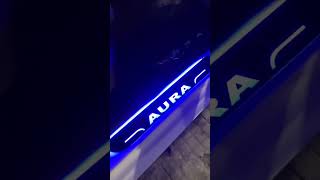 Hundai car aura modified done ✅ ambient light and welcome light including